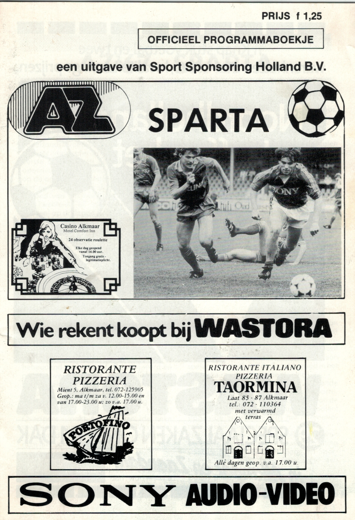 AZ Programma 31-aug-1985 Sparta thuis